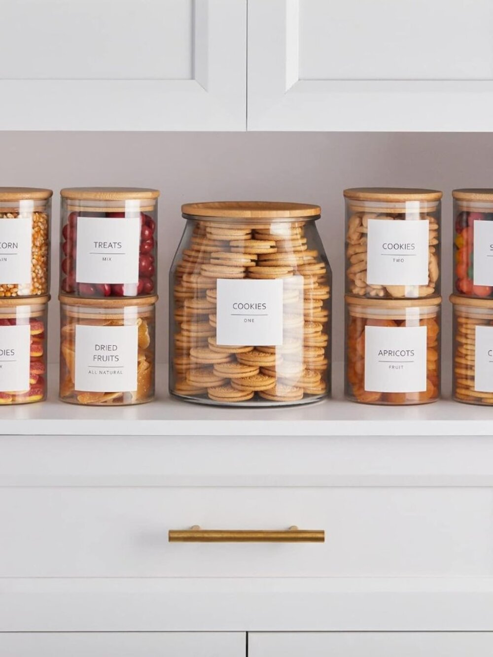 Pantry Labels for Containers - 144 Matte Vinyl Stickers, 2.5 x 2.5 in, Black on - Picture 4 of 9